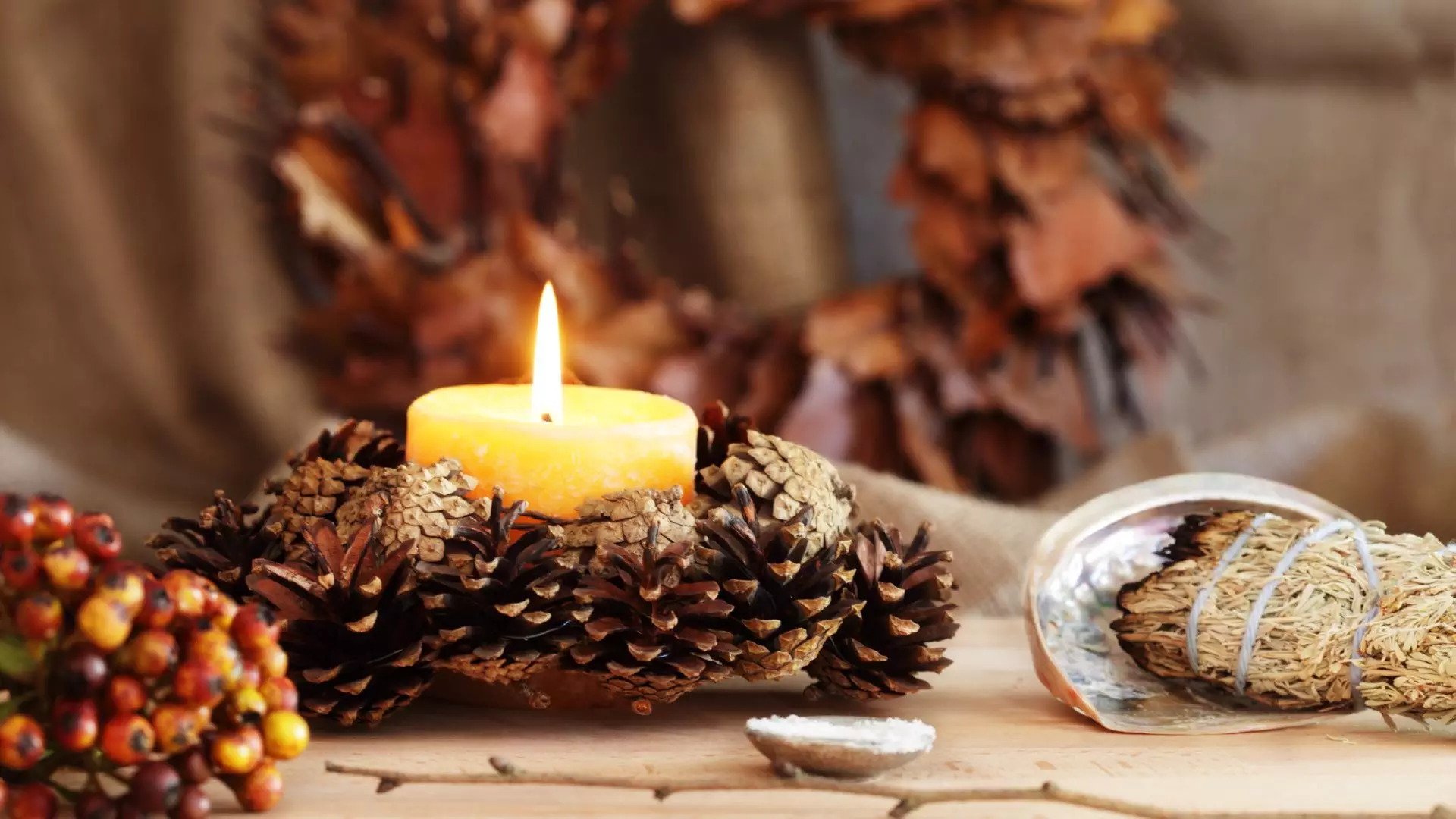 Célébration de Samhain avec des symboles et des rituels traditionnels